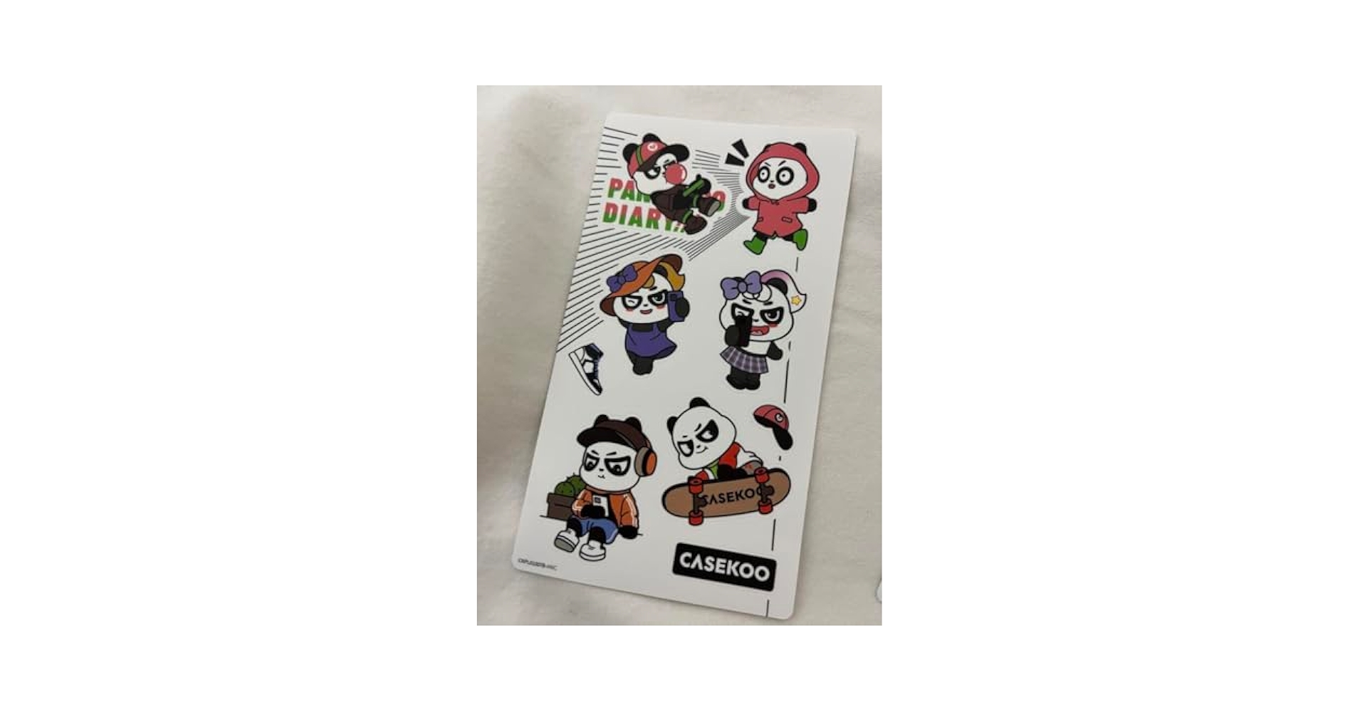 Amazon | CASEKOO パンダ日記 ステッカー2枚セット | シール